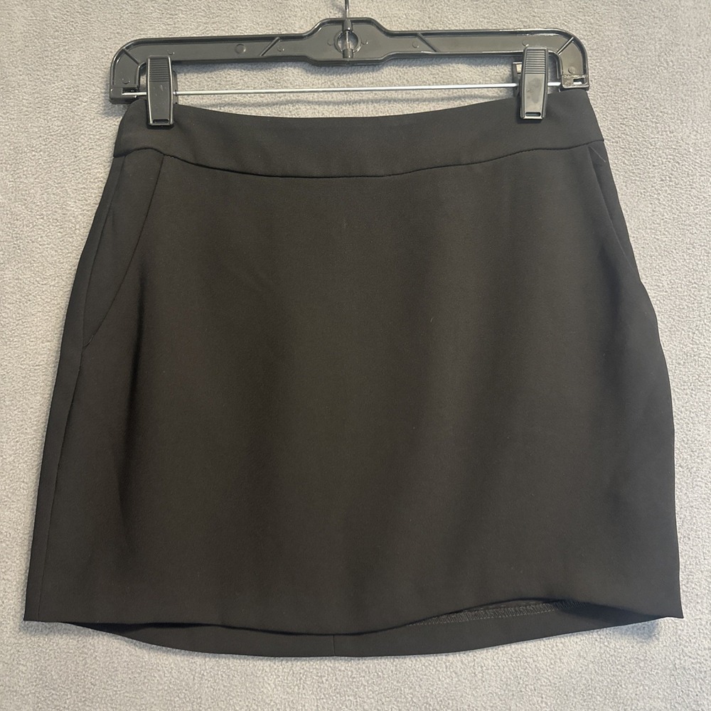Amanda Uprichard Mini Straight Pencil Skirt Black Womens Size S Black Pockets